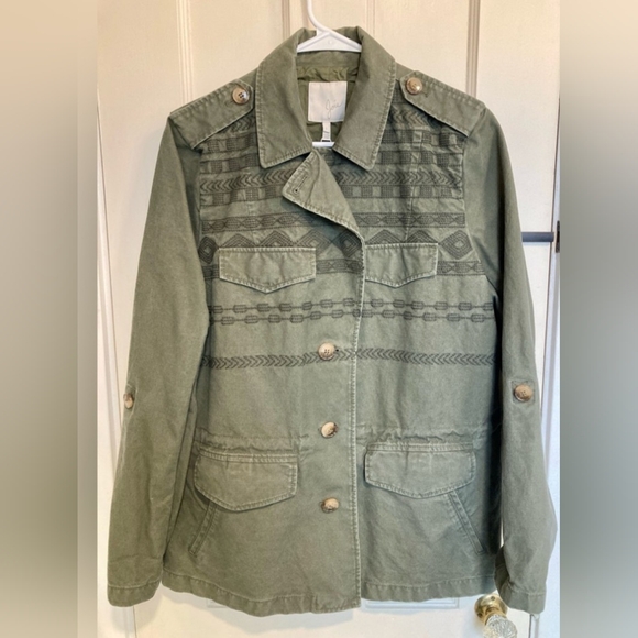 NWOT Joie olive green military jacket size L - Picture 7 of 9